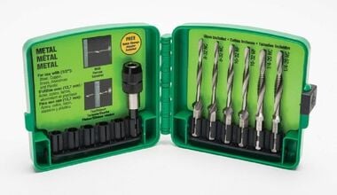Greenlee Extended DTAP Kit Long Drill/Tap Kit 6pc