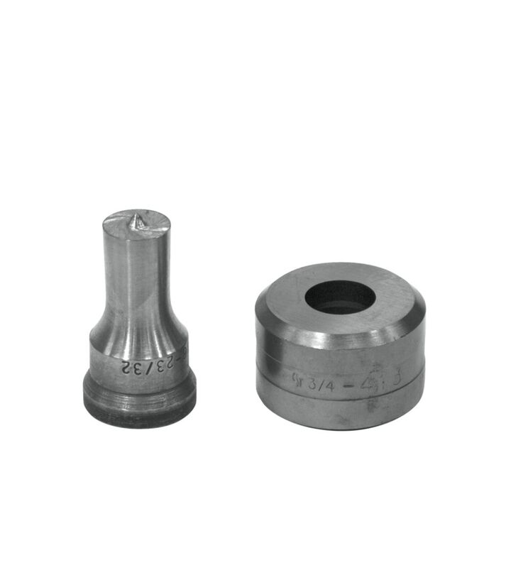 Edwards 23/32 Inch Punch x 3/4 Inch Die Steel Round Punch & Die Set, large image number 0