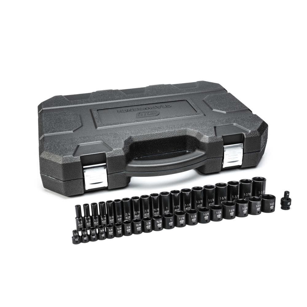 GEARWRENCH Promotional Impact Socket Set 39 pc 1/2 In Drive 6 Point SAE Standard/Deep, large image number 1