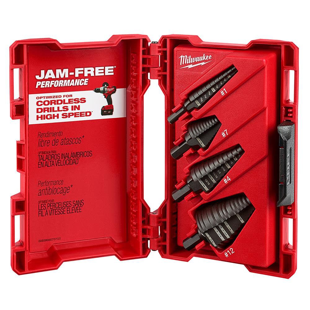 Milwaukee 4-Piece Step Drill Bit Set, large image number 1