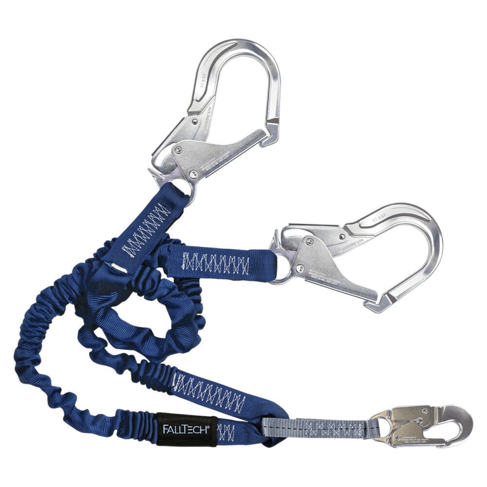 Falltech ElasTech 4.5-6′ Double-Leg Shock Absorbing Lanyard – 8240Y3A