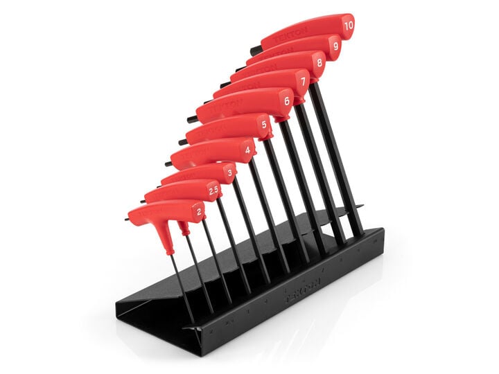 Tekton Ball End Hex T-Handle Key Set with Stand, 10 Piece (2-10 mm)