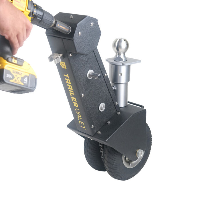 Trailer Valet MV Pro Drill-Powered Trailer Mover, 12000 LB Weight Capacity, 2 Inch Hitch Ball & 2.5/16 Inch Ball Converter, large image number 1