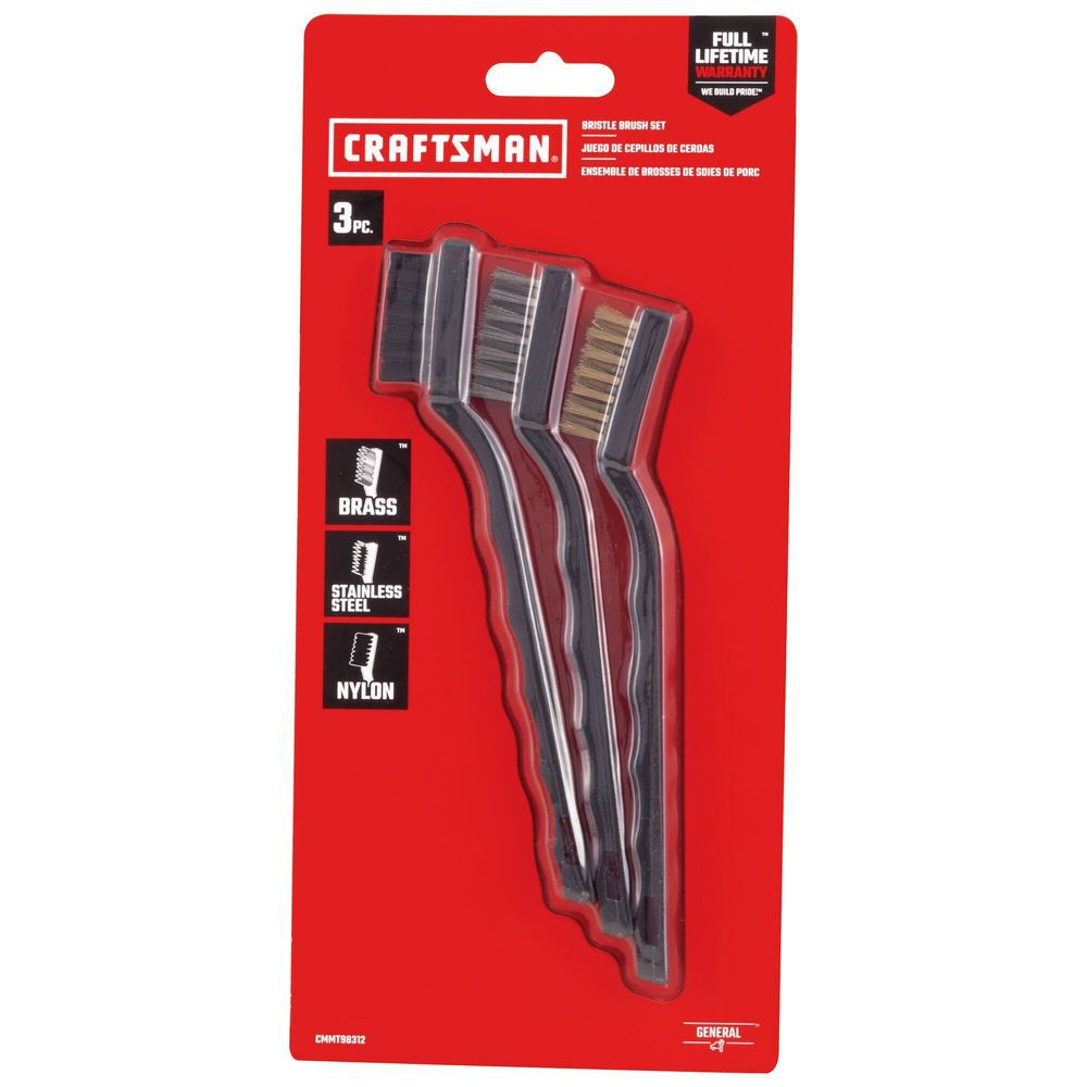 CRAFTSMAN Bristle Brush Set, 3 Piece, large image number 3
