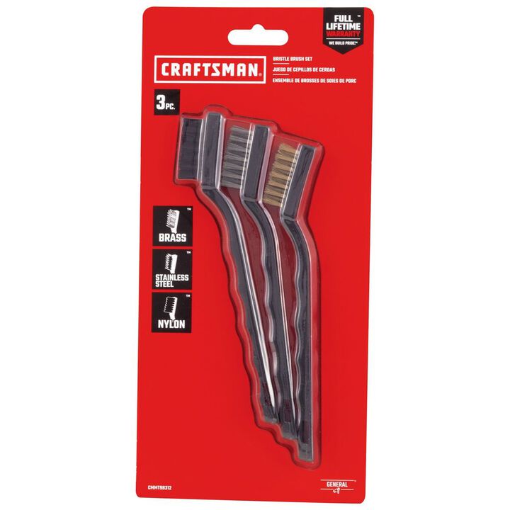 CRAFTSMAN Bristle Brush Set, 3 Piece, large image number 2