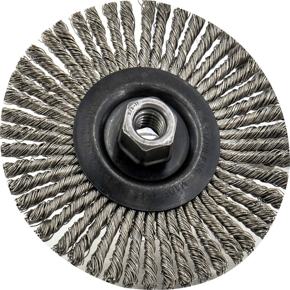 United Abrasives Stainless Steel Wire 4 Inch Pipeline Brush, large image number 1