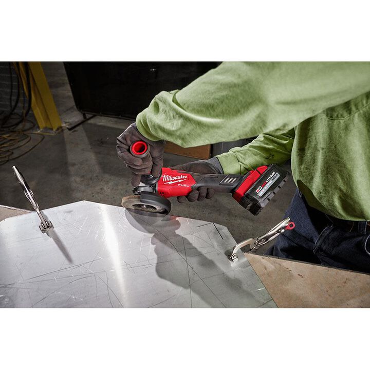 Milwaukee M18 FUEL 4 1/2inch / 5inch Braking Grinder Slide Switch Lock On Variable Speed Reconditioned (Bare Tool), large image number 10