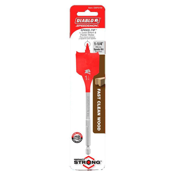 Diablo Tools 1-1/4in x 6in SPEEDemon Spade Bit, large image number 2