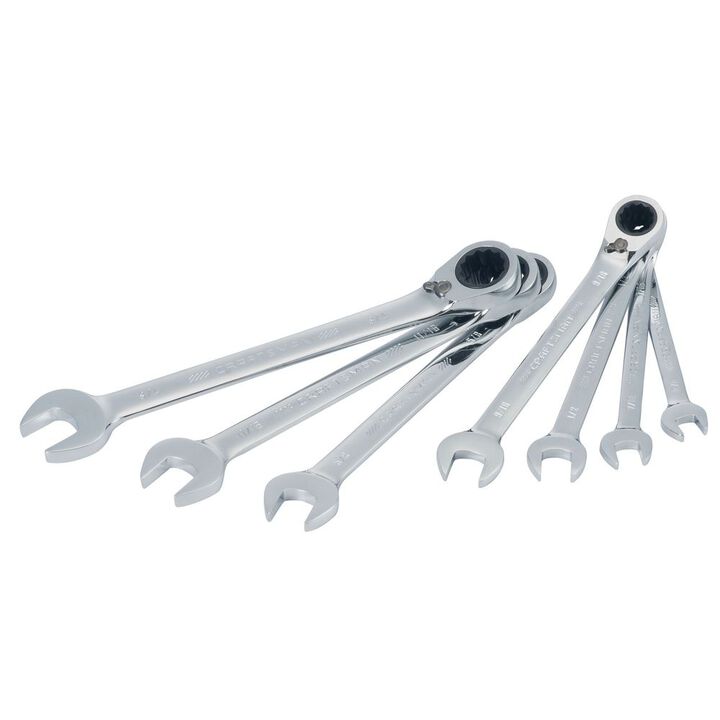 CRAFTSMAN SAE Reversible Ratcheting Wrench Set, 7 Piece, large image number 2