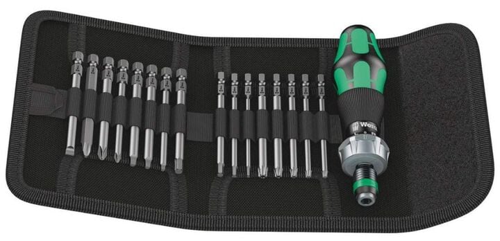 Wera Tools Kraftform Kompakt 60 RA Ratcheting Screwdriver Set, 17 Piece