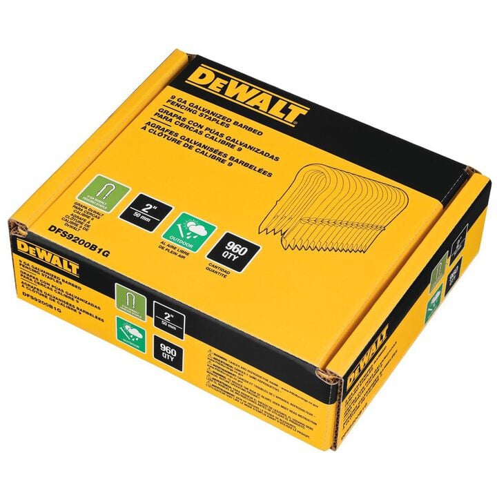 DEWALT 2 in 9 Gauge Galvanized Barbed Fencing Staples 960qty, large image number 4