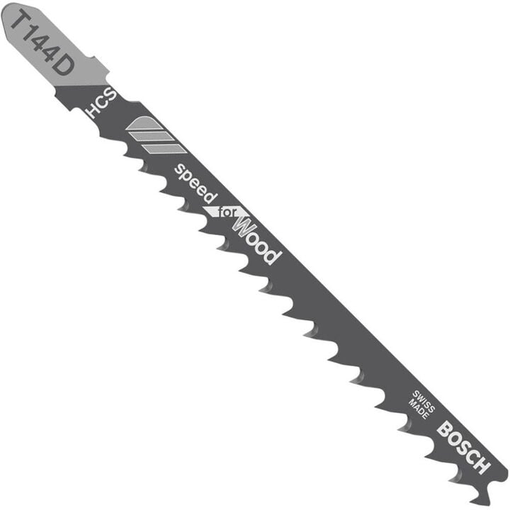 Bosch 4 Inch 6 TPI Speed for Wood T-Shank Jig Saw Blades 3 Piece, large image number 0