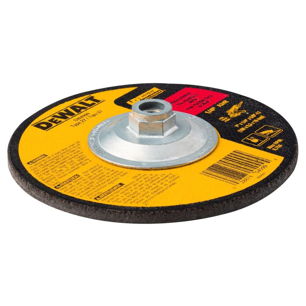 DEWALT 7 x 1/4 x 5/8-in to 11Depressed Center Metal Grinding Wheel, large image number 7