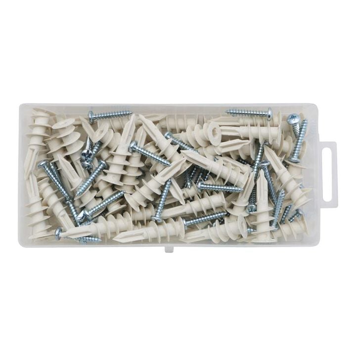 DEWALT Zip-It Nylon Drywall Anchor and Screw Kit, 50 Anchors 100 Pieces, large image number 0