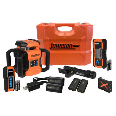Johnson Level Red Dual Slope Rotary Laser Kit
