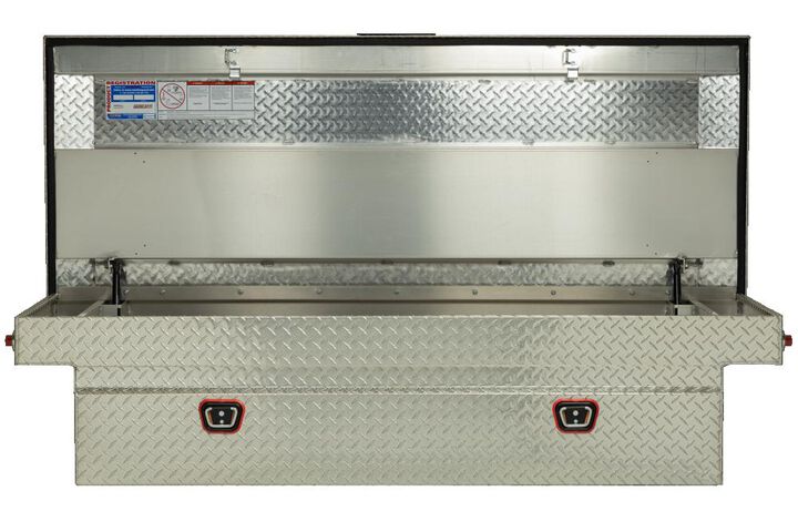 Weather Guard Saddle Truck Tool Box Aluminum Full Extra Wide Clear, large image number 2