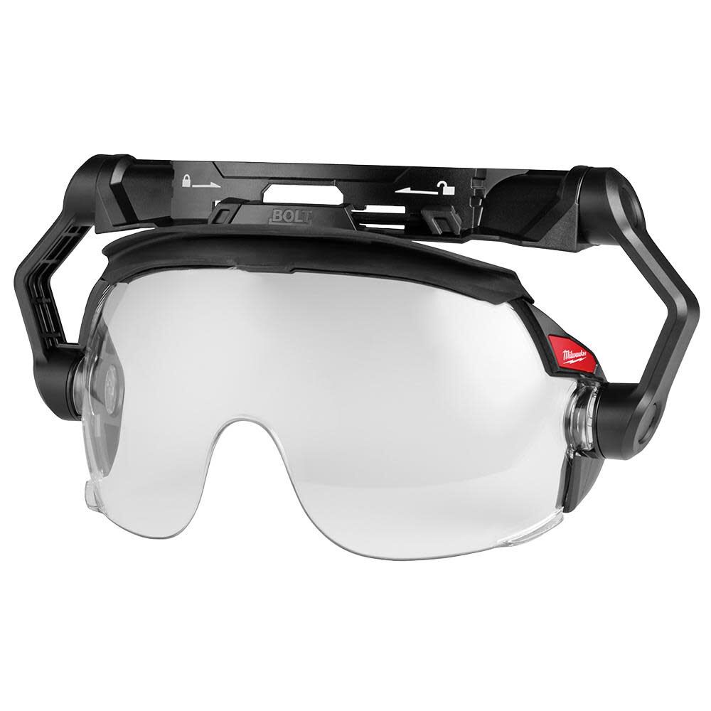 Milwaukee Gasketed Clear Eye Visor Replacement Lenses for BOLT Safety Helmet & BOLT Hard Hat Mount 10 Pack, large image number 1