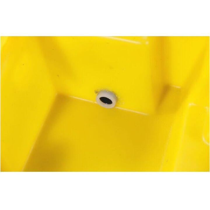 Justrite Plastic 4 Drum Nestable Pallet, Yellow, large image number 4