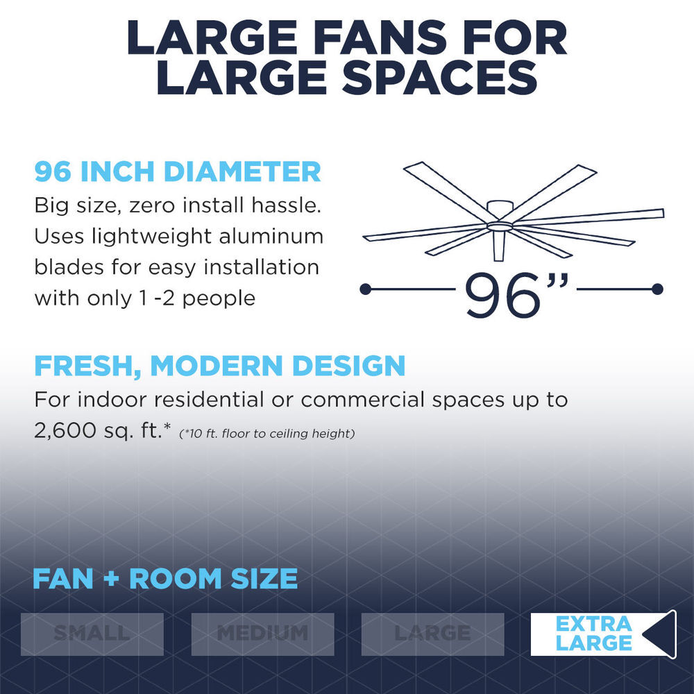 Maxx Air 96 Inch 6-Speed Indoor Outdoor Ceiling Fan, large image number 14