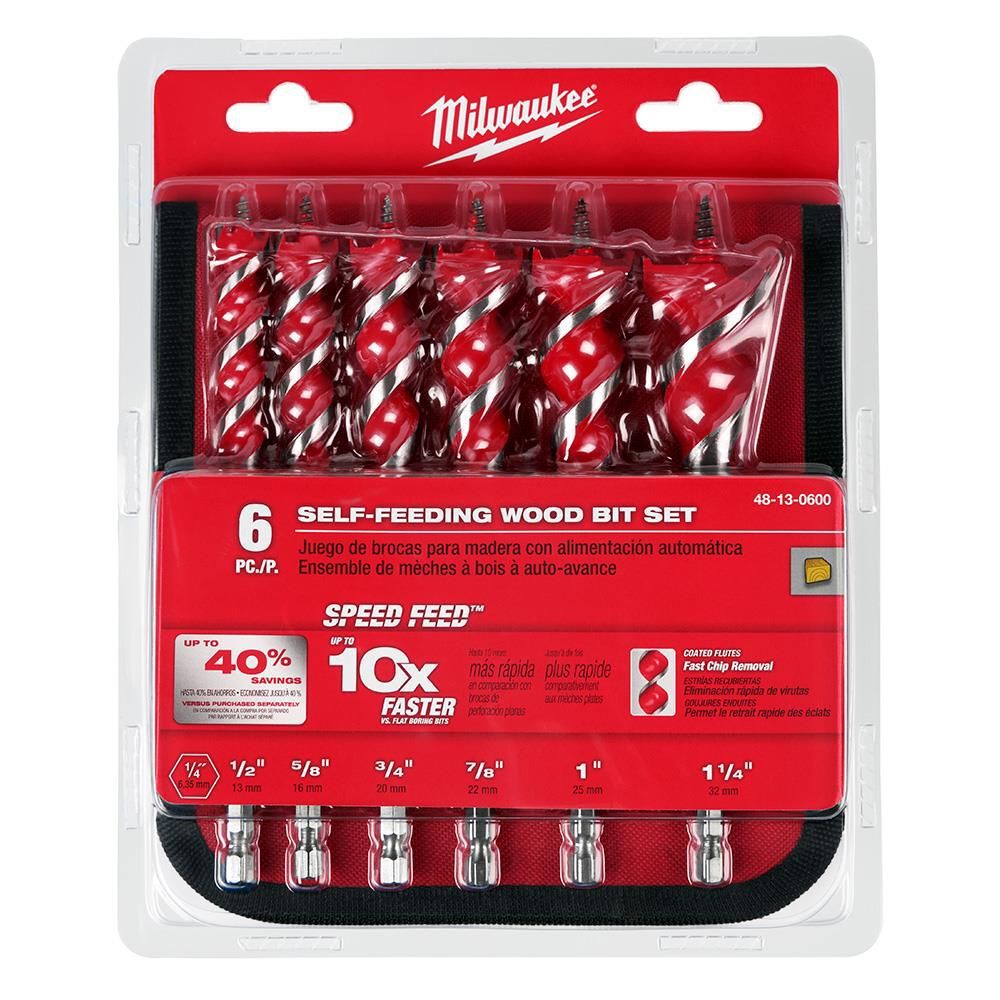 Milwaukee 6-1/2 in. SPEED FEED Wood Bit Set (6 Piece), large image number 6