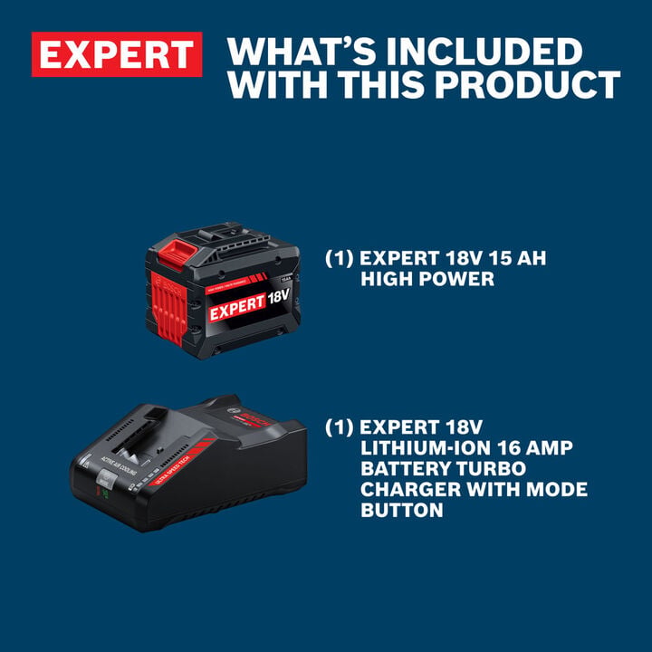 Bosch 18V 15 Ah Battery & Charger Kit, large image number 2