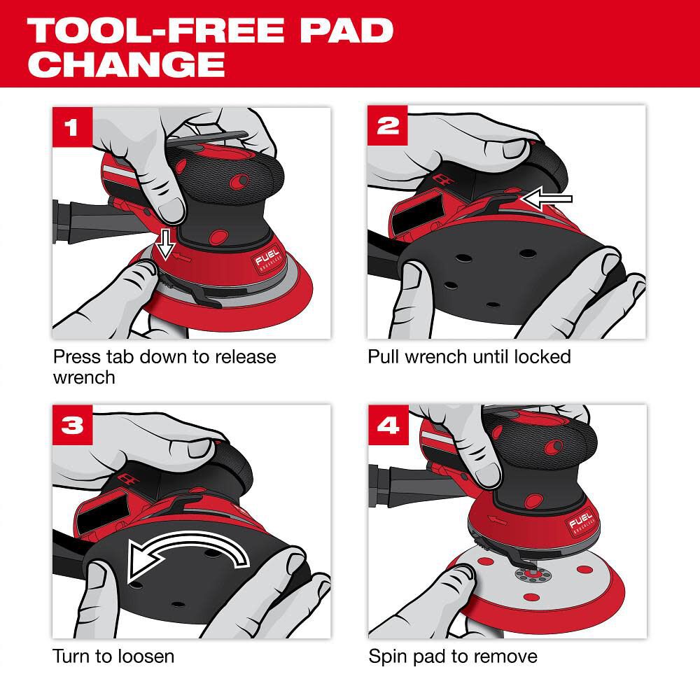 Milwaukee 6 Inch Hook and Loop Sander Backing Pad - Soft, large image number 3