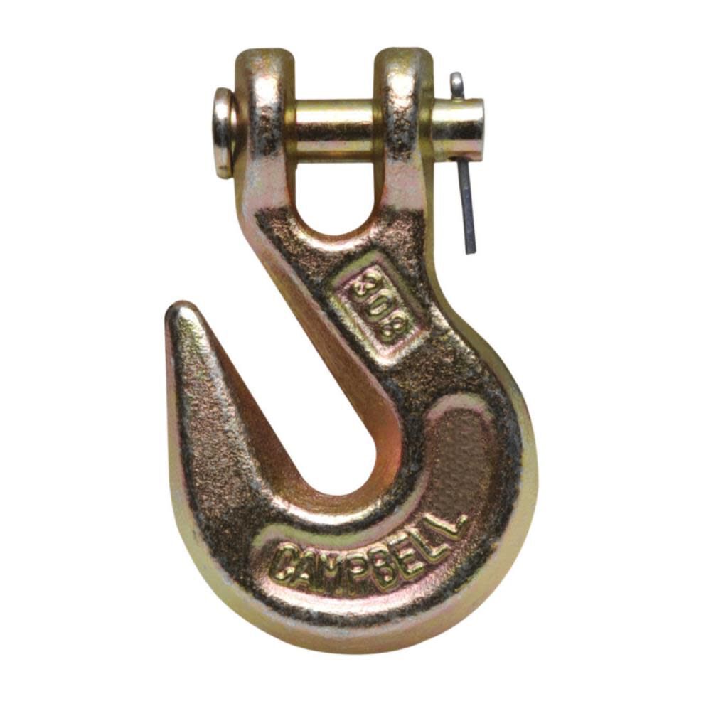 Campbell 3/8 In. Clevis Grab Hook Grade 70 Yellow Chromate