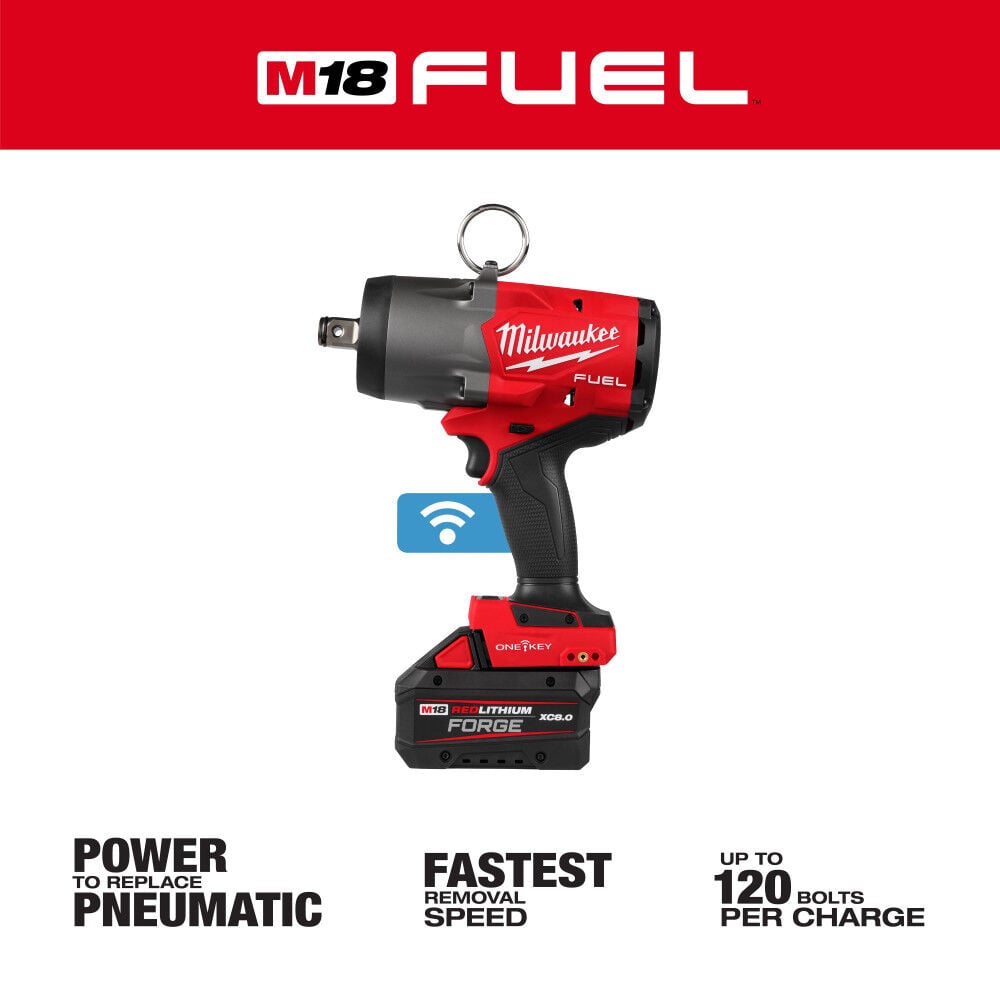 Milwaukee M18 FUEL 3/4 Inch High Torque Impact Wrench with ONE-KEY Kit and Protective Boot Bundle, large image number 2