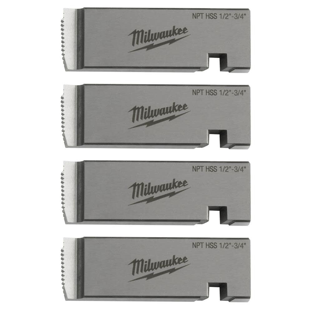 Milwaukee 1/2inch-3/4inch Universal Pipe Threading Dies HIGH SPEED FOR STAINLESS NPT, large image number 1