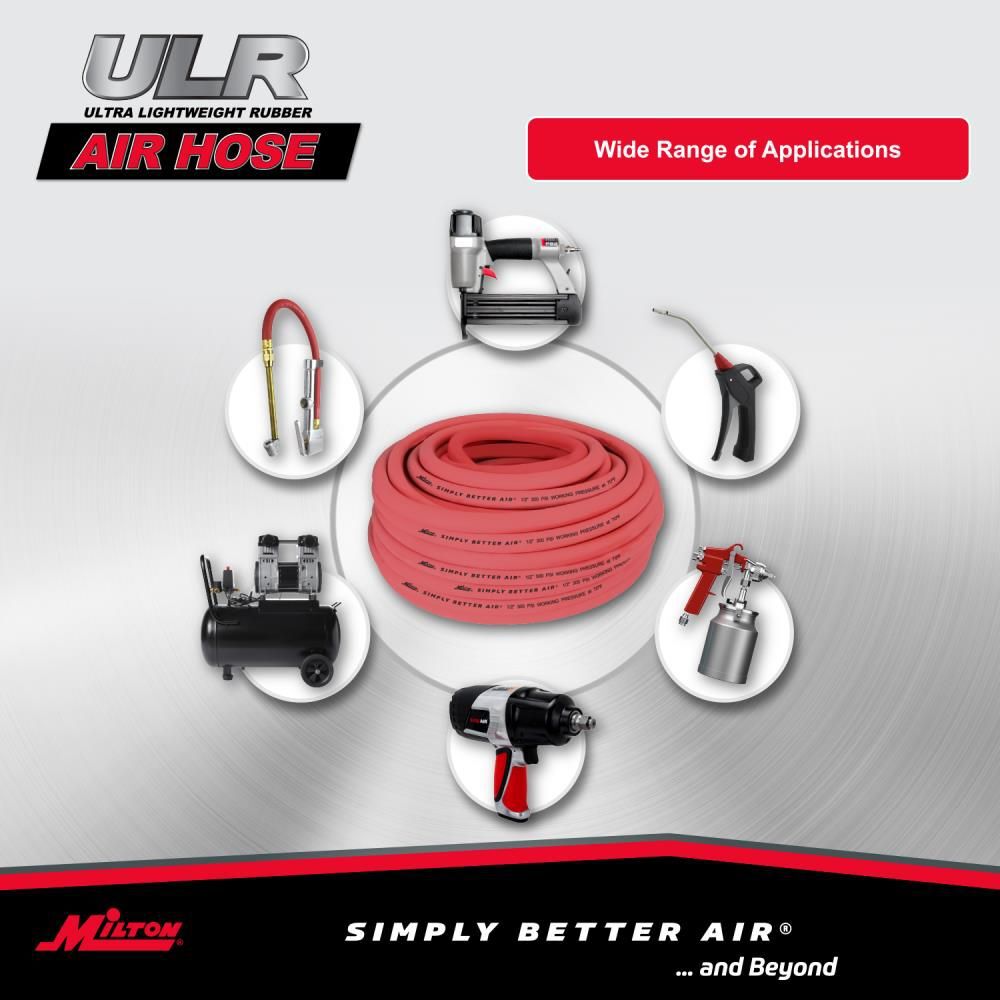 Milton 1/2 Inch ID x 100 Ft. Ultra Lightweight Rubber Hose with No Fittings, large image number 3