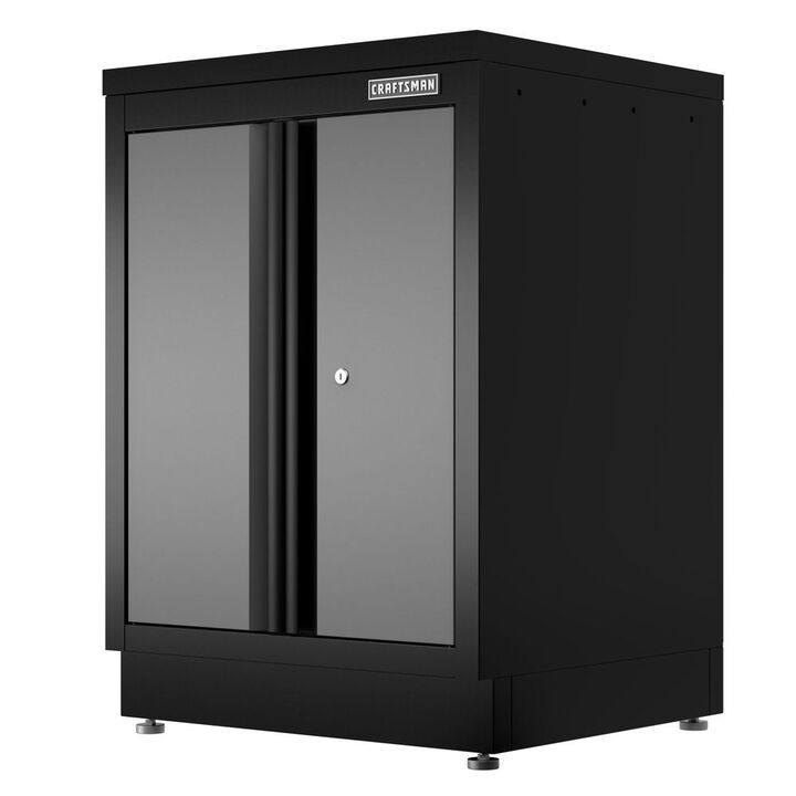 CRAFTSMAN Welded 2-Door Base Cabinet Black and Gray
