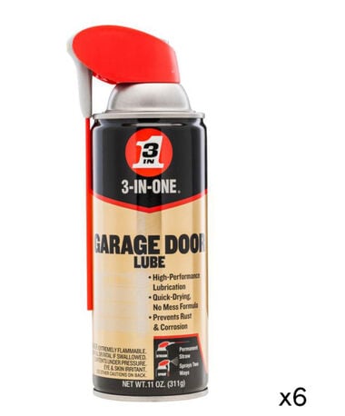 3-In-One 11oz Professional Garage Door Lubricant with Smart Straw6pk