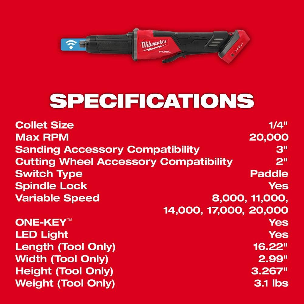 Milwaukee m18 die grinder discount accessories