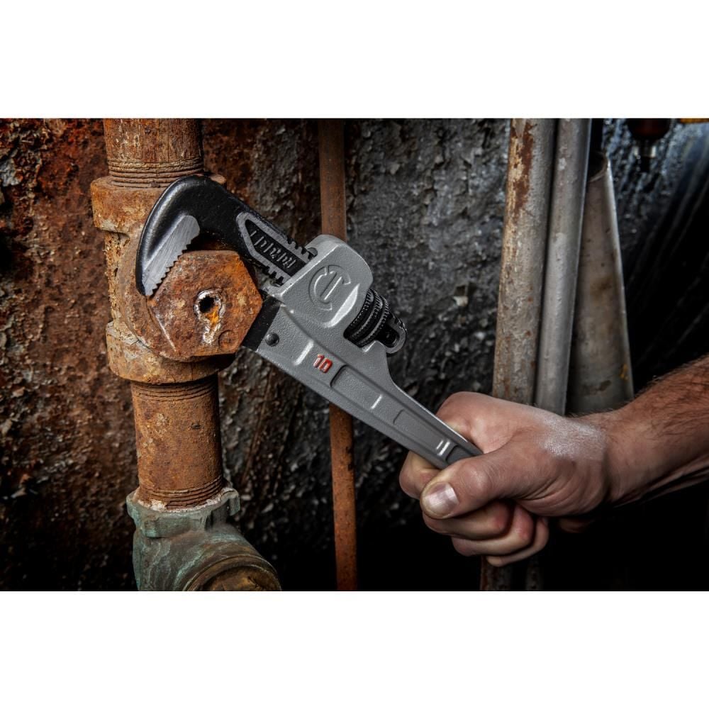 Crescent 10in Aluminum Slim Jaw Pipe Wrench, large image number 2
