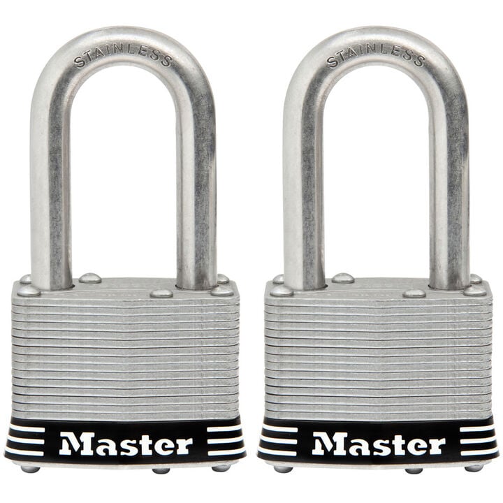 Master Lock Padlock 1 3/4in Pin Tumbler Keyed Dual Ball Bearing 2pk, large image number 0
