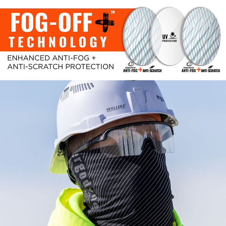 Ergodyne Skullerz AEGIR Safety Glasses In Outdoor Lens Matte Black Frame Anti-Fog, large image number 2