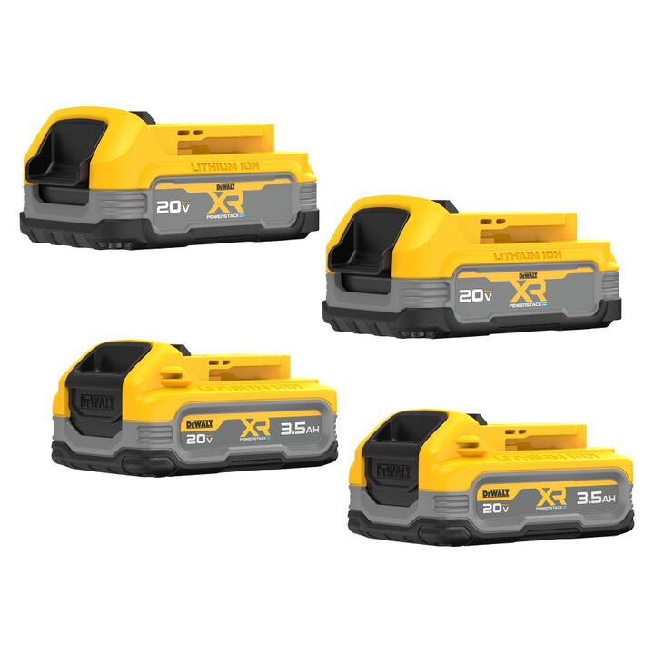 DEWALT 20V MAX XR 1.7 Ah and 3.5 Ah Batteries 4 Pieces