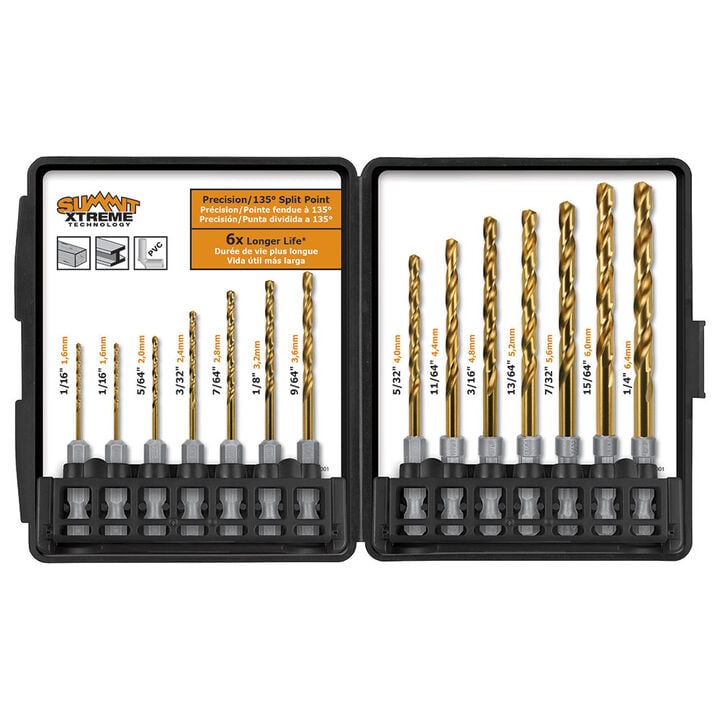 Montana Brand Tools Wood/Metal Drill Bit Set Titanium Coated 14pc, large image number 0