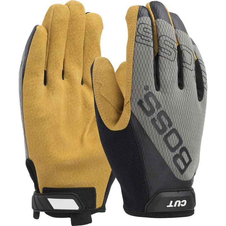 Protective Industrial Products Boss Cut Pigskin Leather Palm Performance Gloves Small