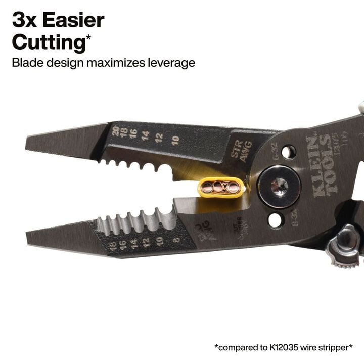 Klein Tools Slim Forged Wire Stripper/Cutter, Straight Handle, large image number 1
