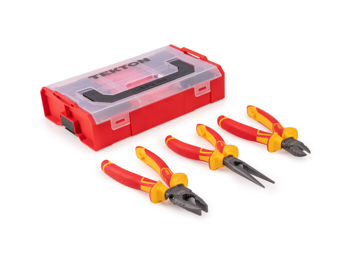 Tekton Insulated Pliers Set with Mini Stacking Tool Box, 3 Pieces, large image number 5