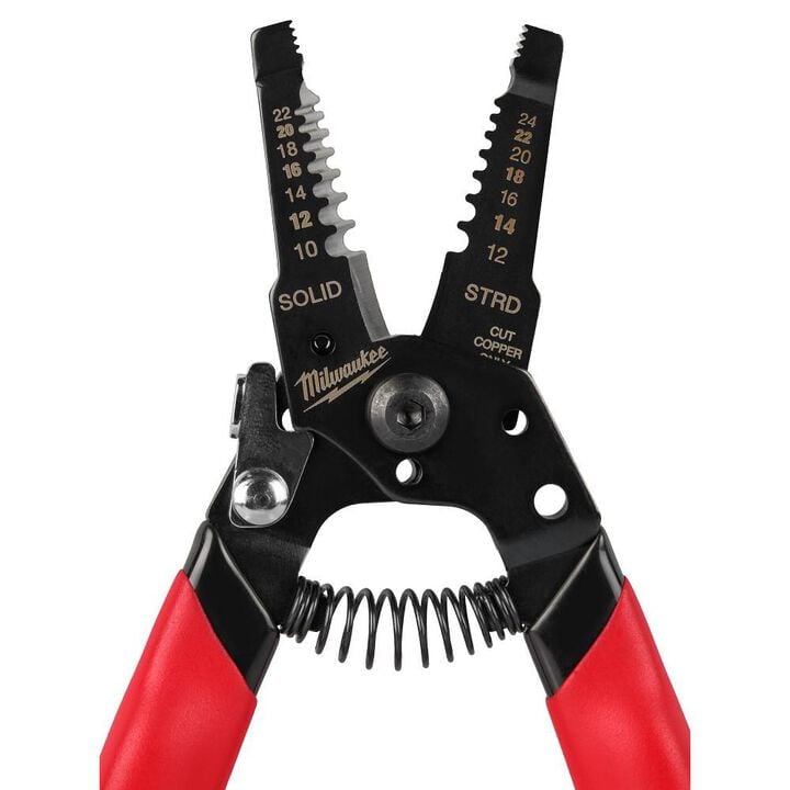 Milwaukee 10-24 AWG Compact Dipped Grip Wire Stripper & Cutter, large image number 4