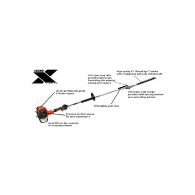 Echo X Series 2-Stroke Gas Powered Articulating Shafted Hedge Trimmer 25.4cc, large image number 3