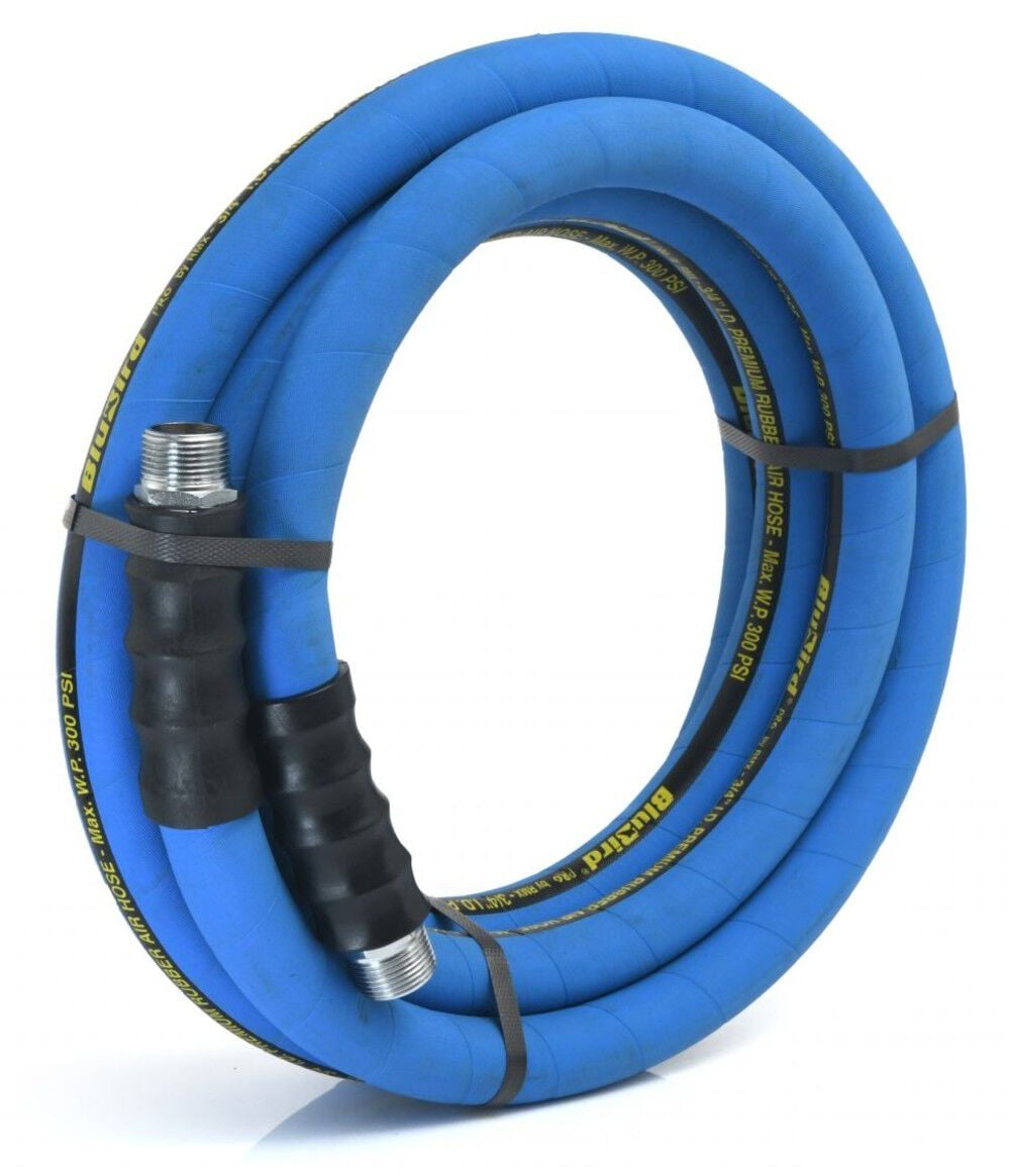 BluBird Pro 3/4 Inch x 15 Ft. Rubber Air Hose Assembly, large image number 3
