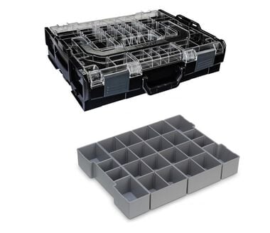 L-BOXX Model Number 102 Black Tool Box with Transparent Lid and Inset Box Set K3 Bundle
