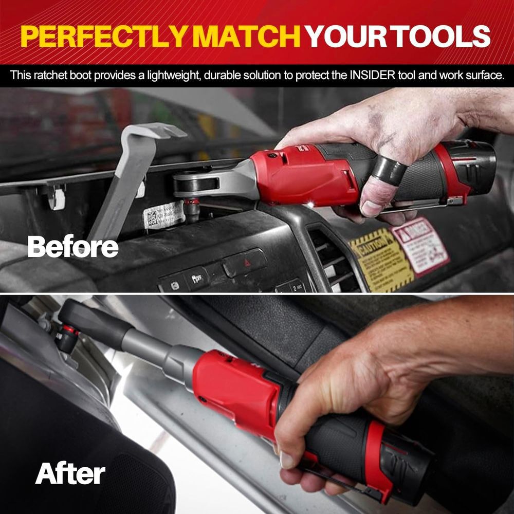 Milwaukee M12 Fuel Insider Extended Reach Ratchet (Bare Tool), Protective Boot Bundle, large image number 20