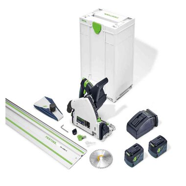 Festool 18V Battery Plunge Cut Cordless Track Saw Kit with Rail