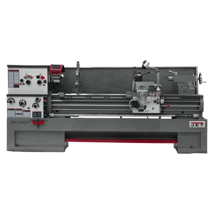 JET Gear Head 22 x 80 ZX Lathe with Newall DP700 DRO & Taper Attachment, large image number 0