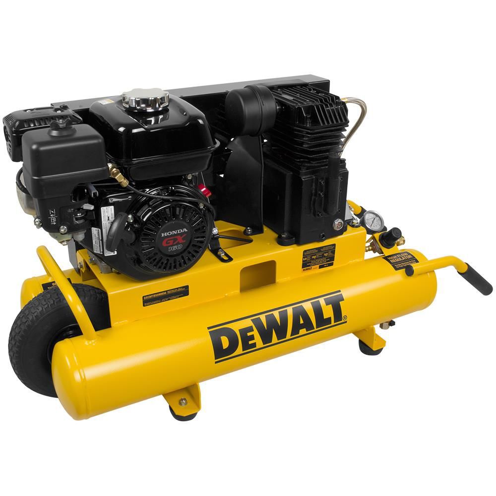 DEWALT 8 Gallon Portable 150 PSI Gas Twin Stack Air Compressor, large image number 6
