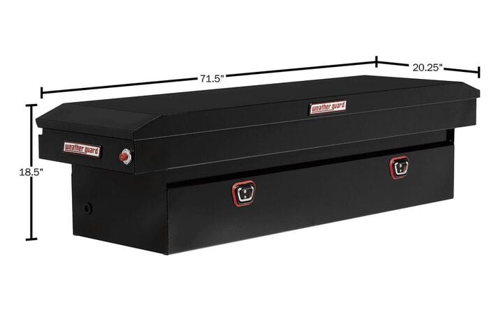 Weather Guard Saddle Truck Tool Box Steel Standard Gloss Black, large image number 4